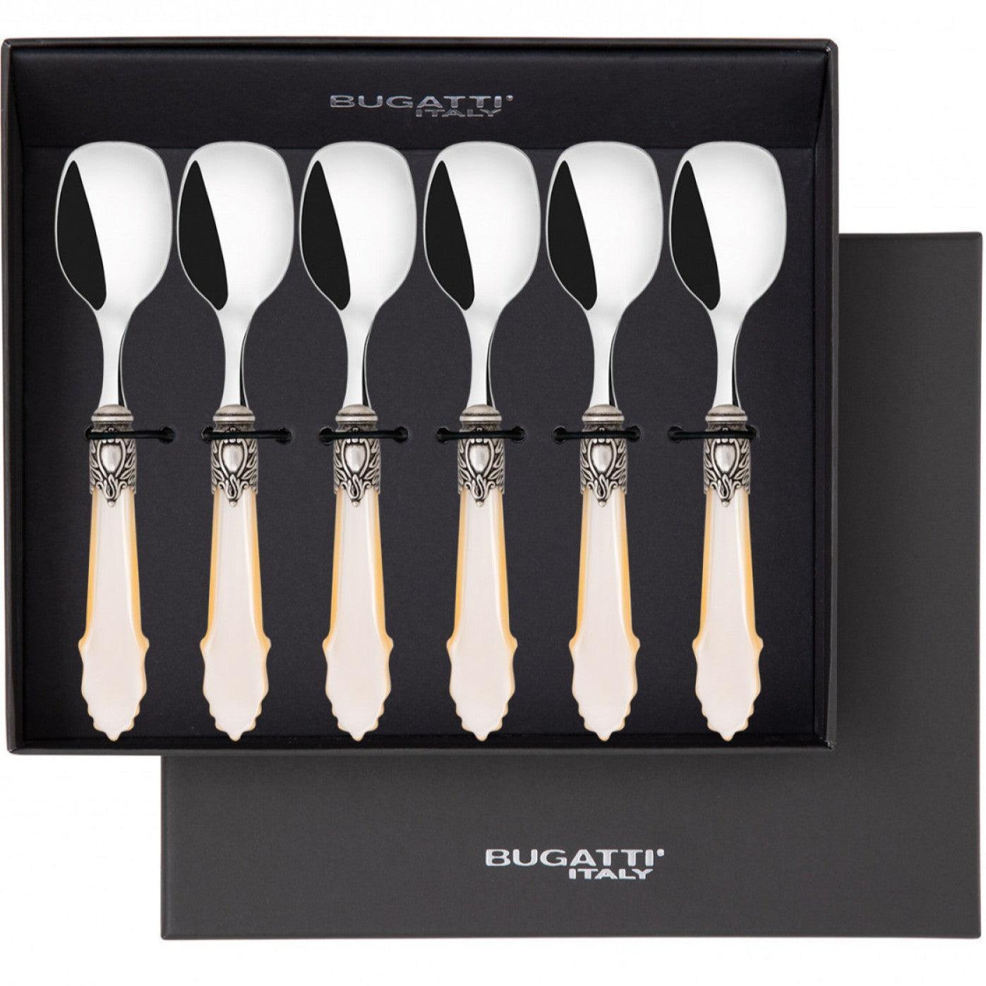 Eclat Antique Ice Cream Spoons Set - Ivory