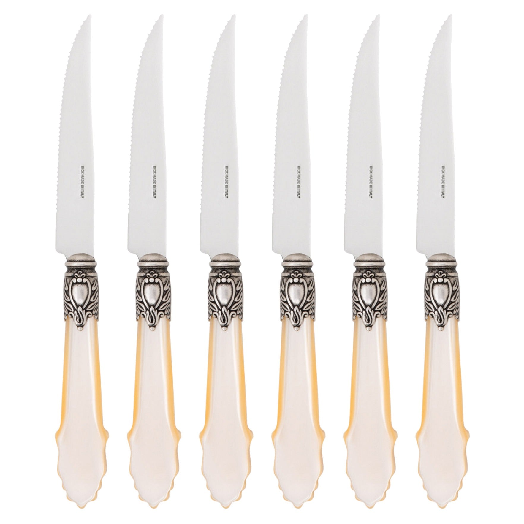 Eclat Antique Steak Knives Set, Ivory — Casa Bugatti