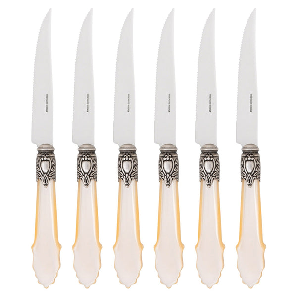 Eclat Antique Steak Knives Set, Ivory — Casa Bugatti
