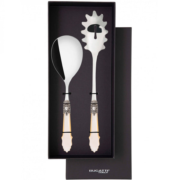 Eclat Antique 2 Piece Pasta Serving Set - Ivory