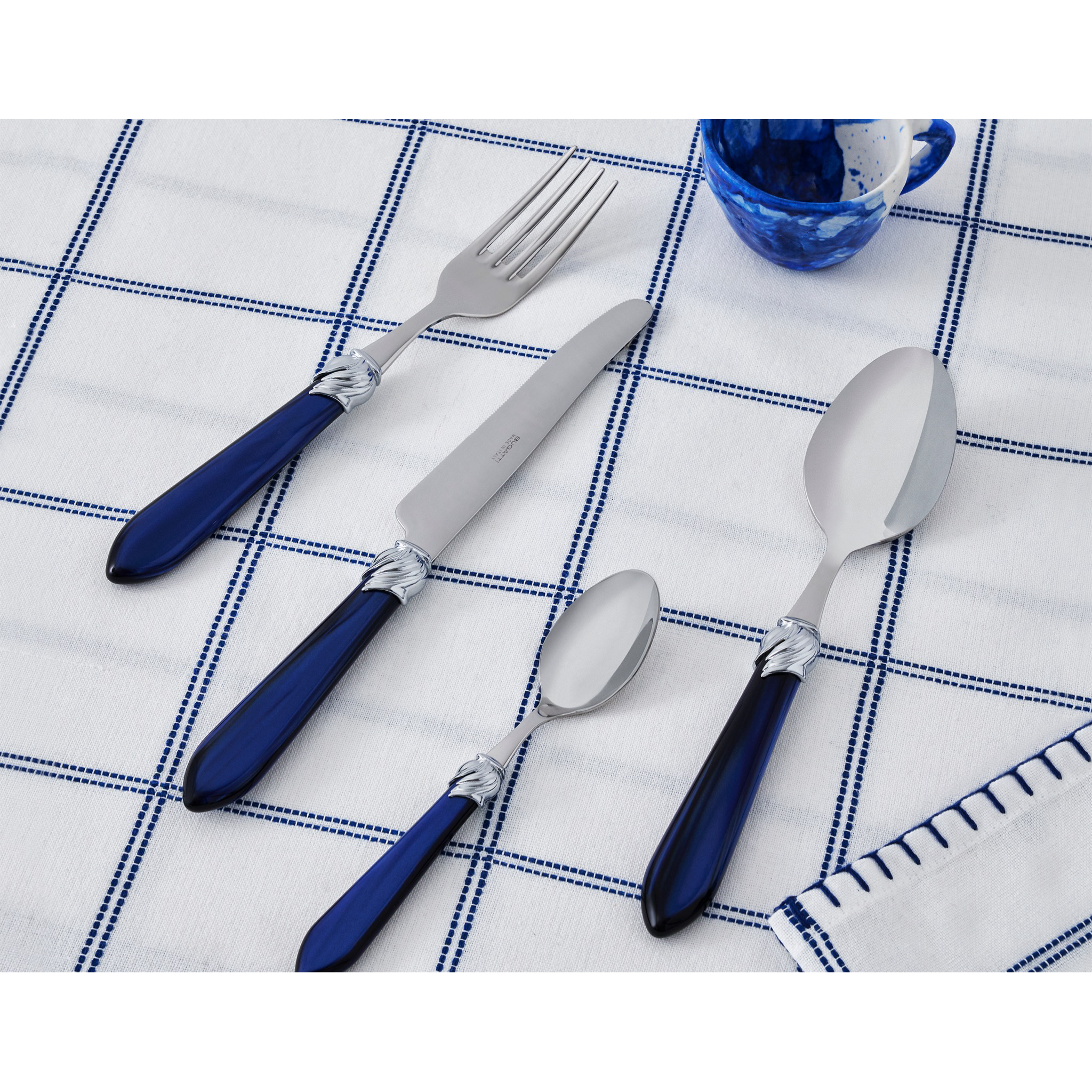 Falabella 5 Piece Place Setting - ROYAL BLUE-Casa Bugatti USA