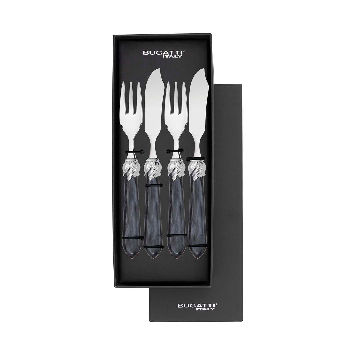 Falabella Brilliant 12 Piece Fish Set - charcoal