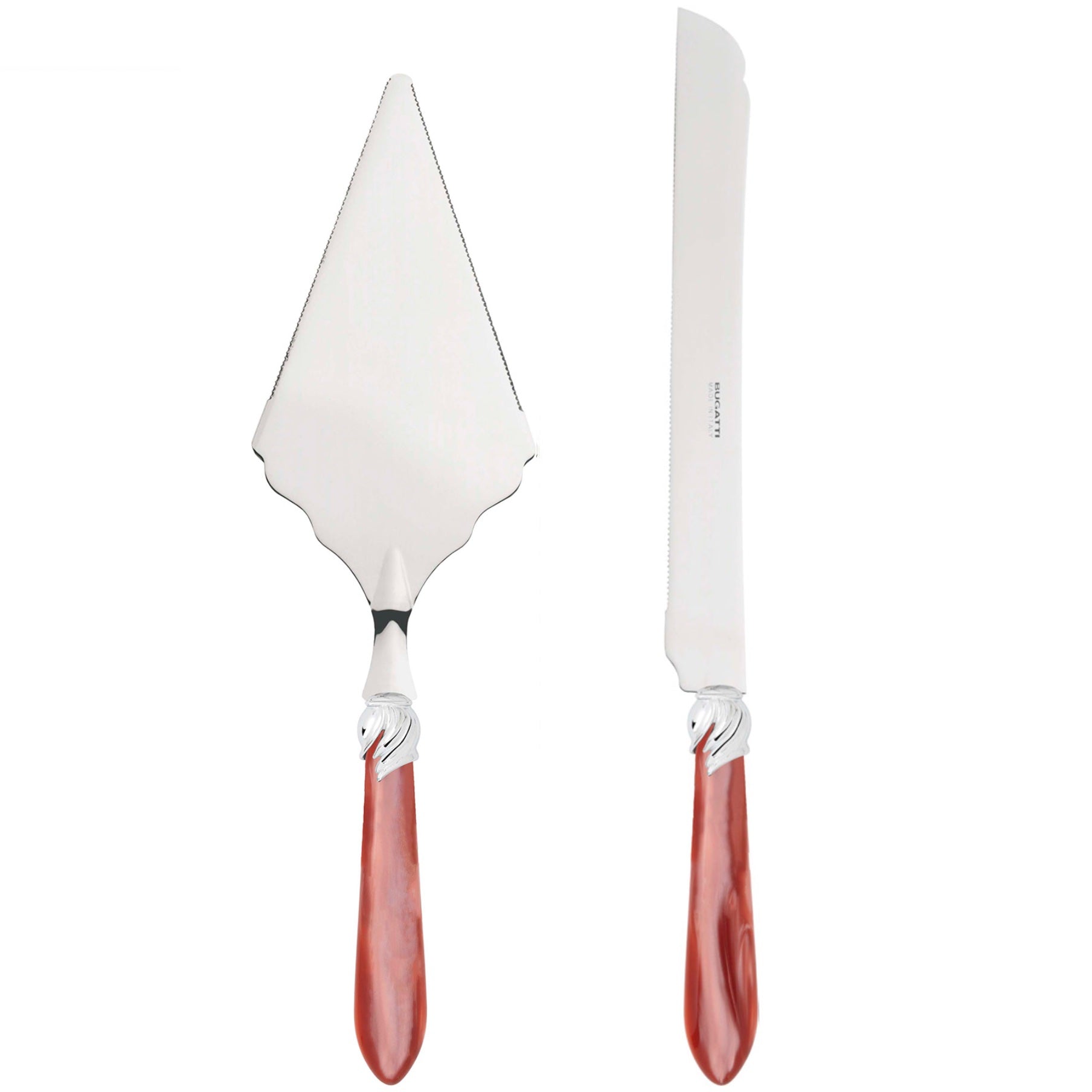 Falabella Brilliant 2 Piece Large Cake Serving Set serrated - Rust