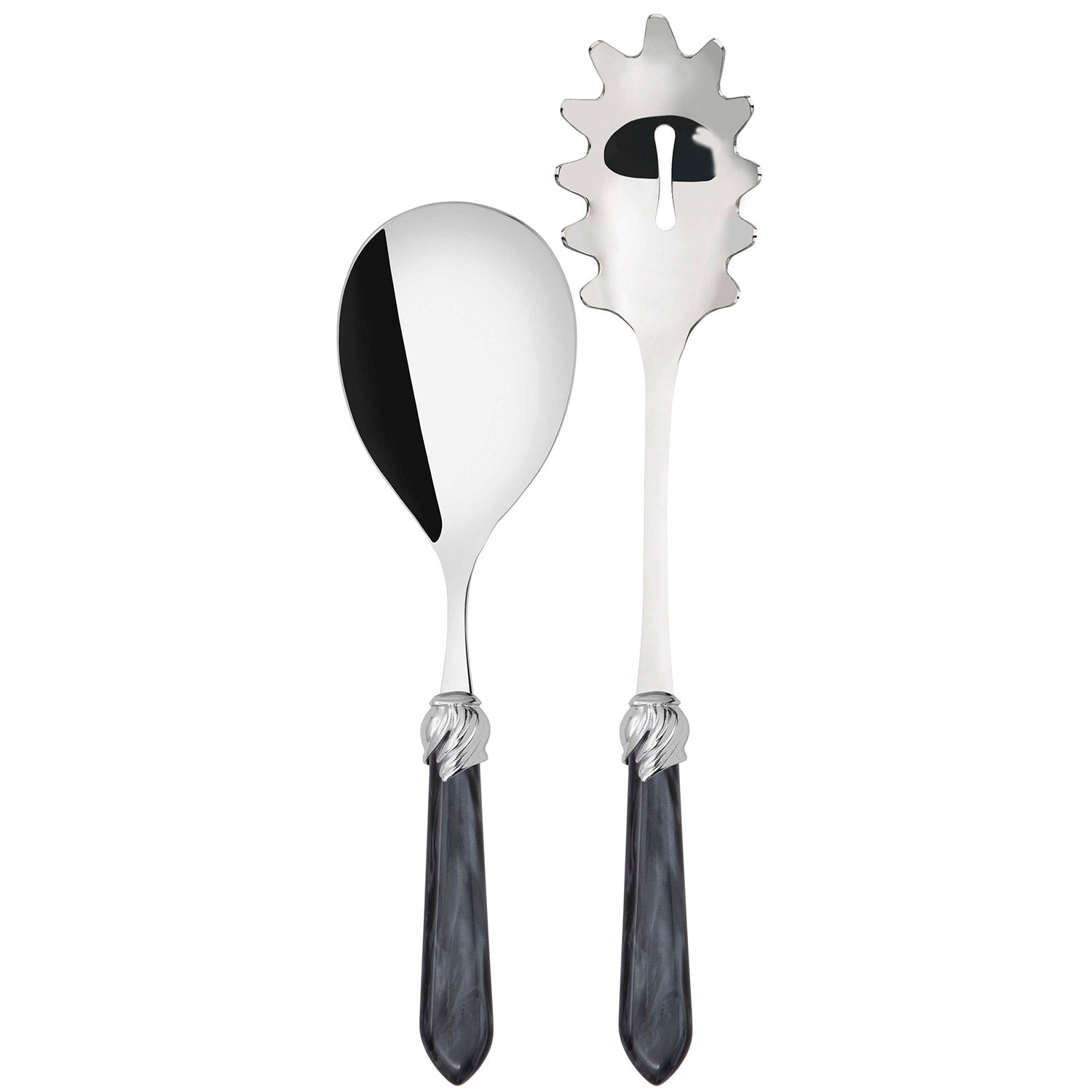 Falabella Brilliant 2 Piece Pasta Set in gift box - charcoal