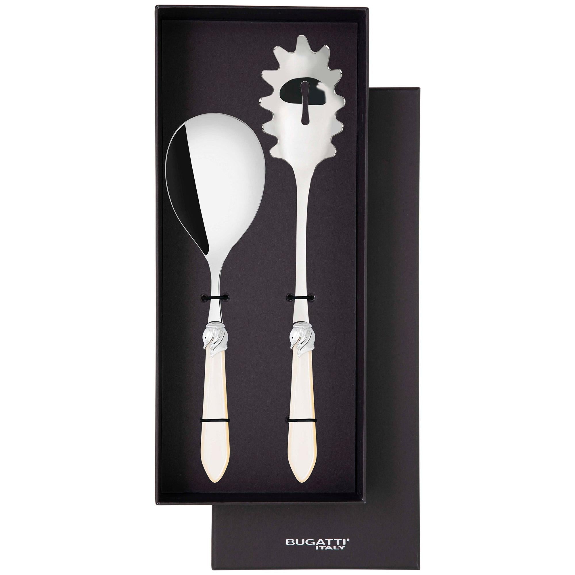 Falabella Brilliant 2 Piece Pasta Set in gift box - Ivory-Casa Bugatti USA