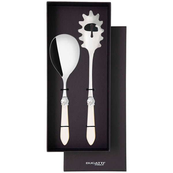 Falabella Brilliant 2 Piece Pasta Set in gift box - Ivory