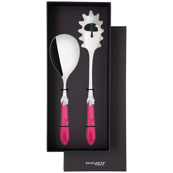 Falabella Brilliant 2 Piece Pasta Set in gift box - Raspberry