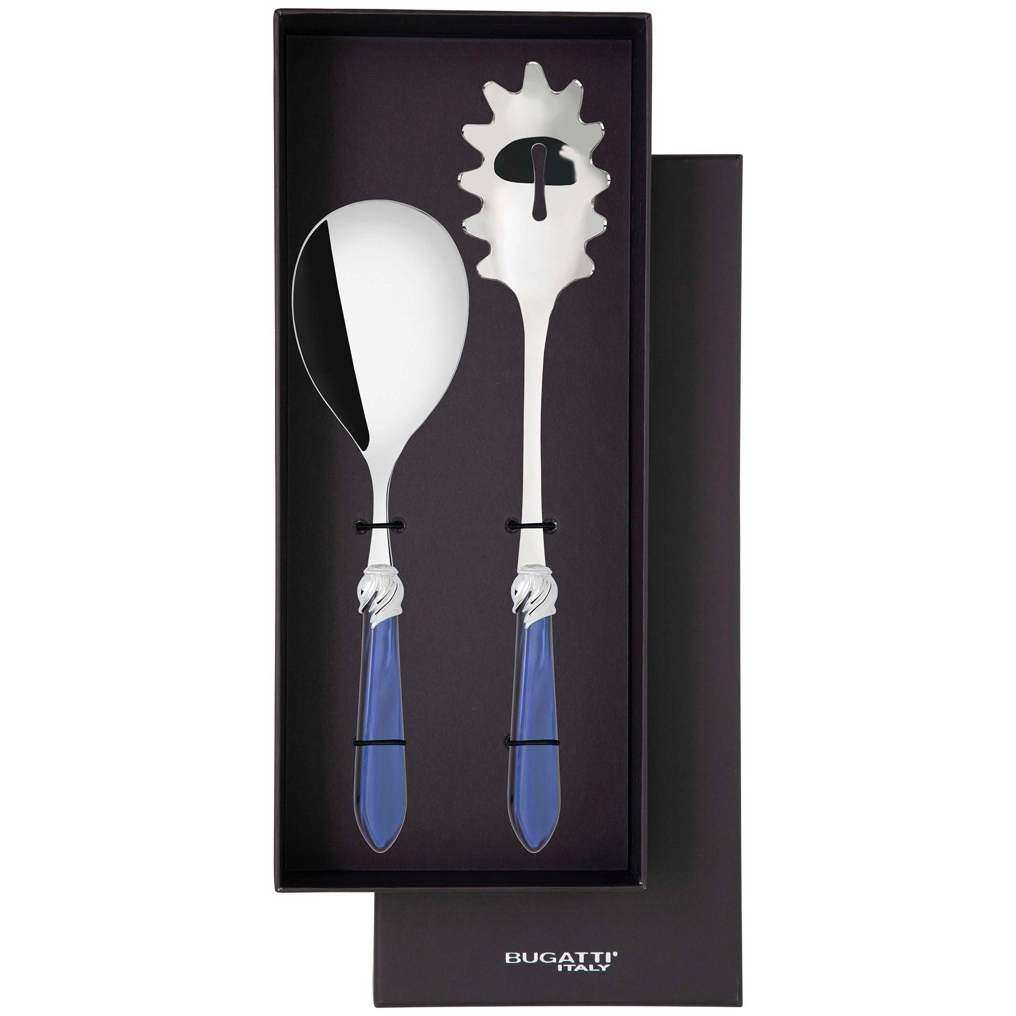 Falabella Brilliant 2 Piece Pasta Set in gift box - royal blue