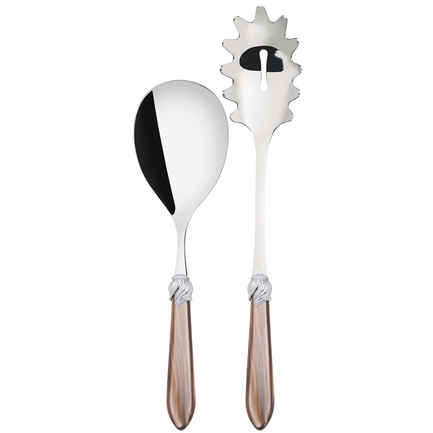 Falabella Brilliant 2 Piece Pasta Set in gift box - taupe