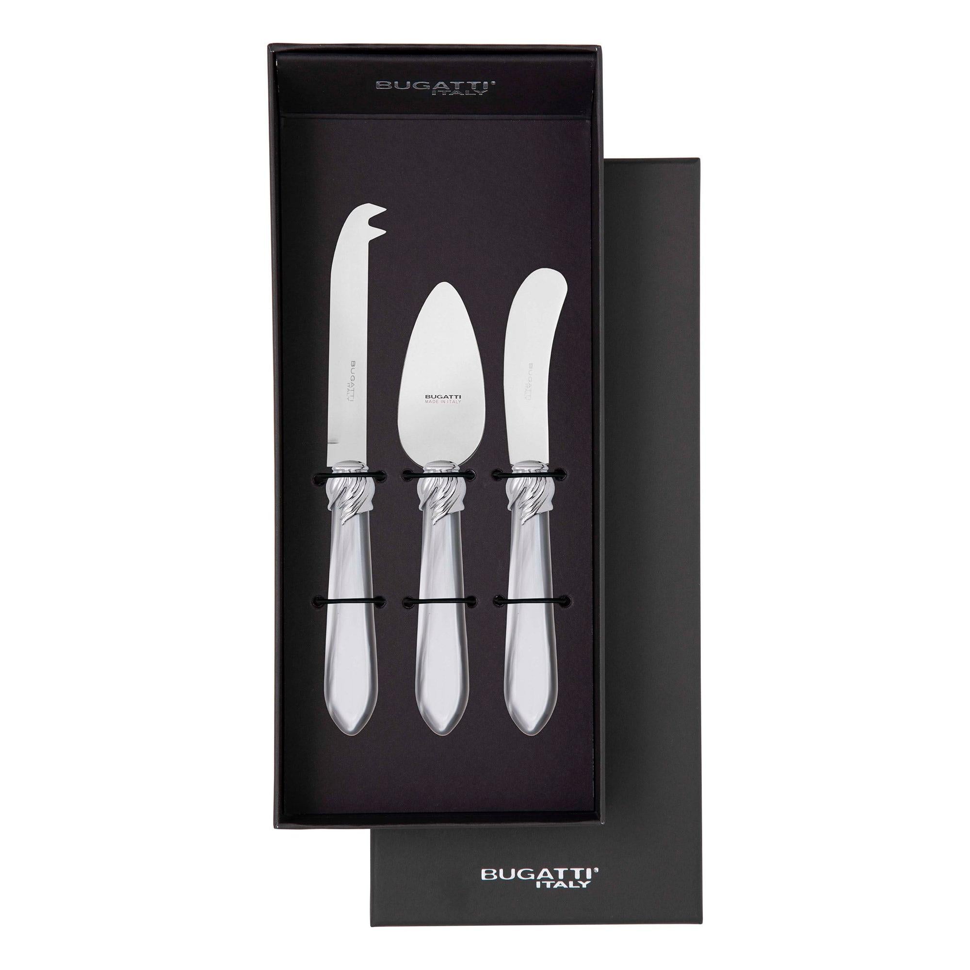 Falabella Brilliant 3 Piece Cheese Knife Set - gray