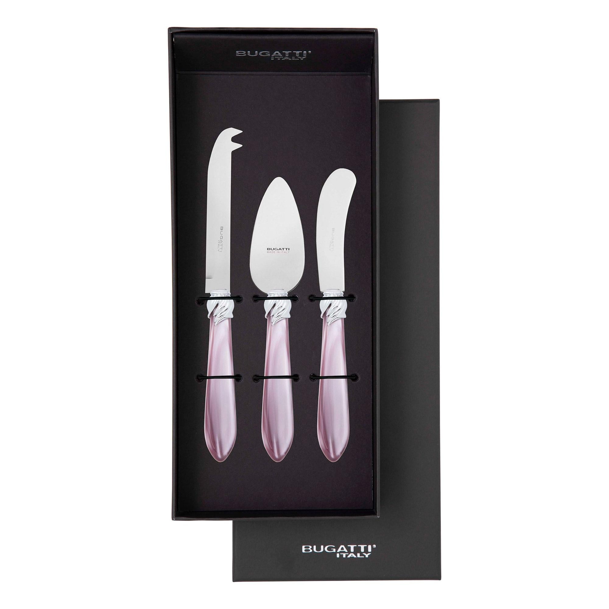 Falabella Brilliant 3 Piece Cheese Knife Set - lilac