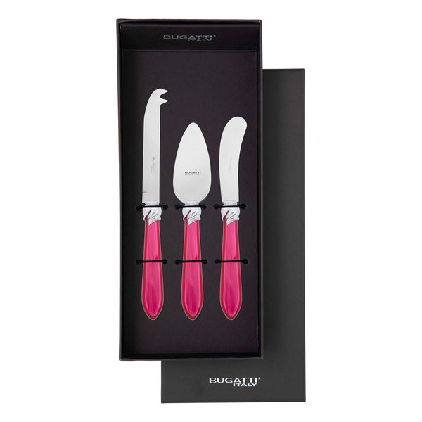 Falabella Brilliant 3 Piece Cheese Knife Set - Raspberry