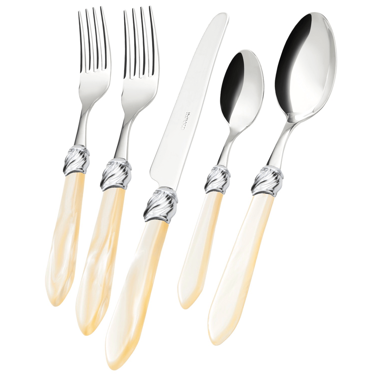 Falabella 5 Piece Place Setting - IVORY-Casa Bugatti USA