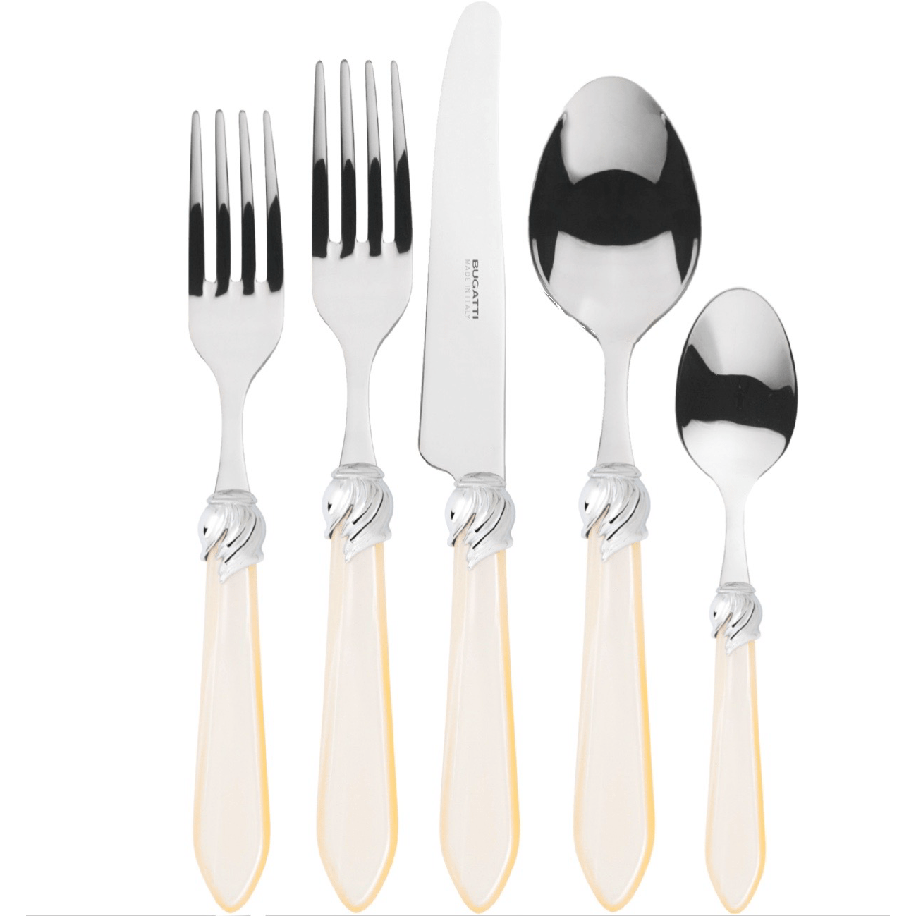Falabella 5 Piece Place Setting - IVORY-Casa Bugatti USA