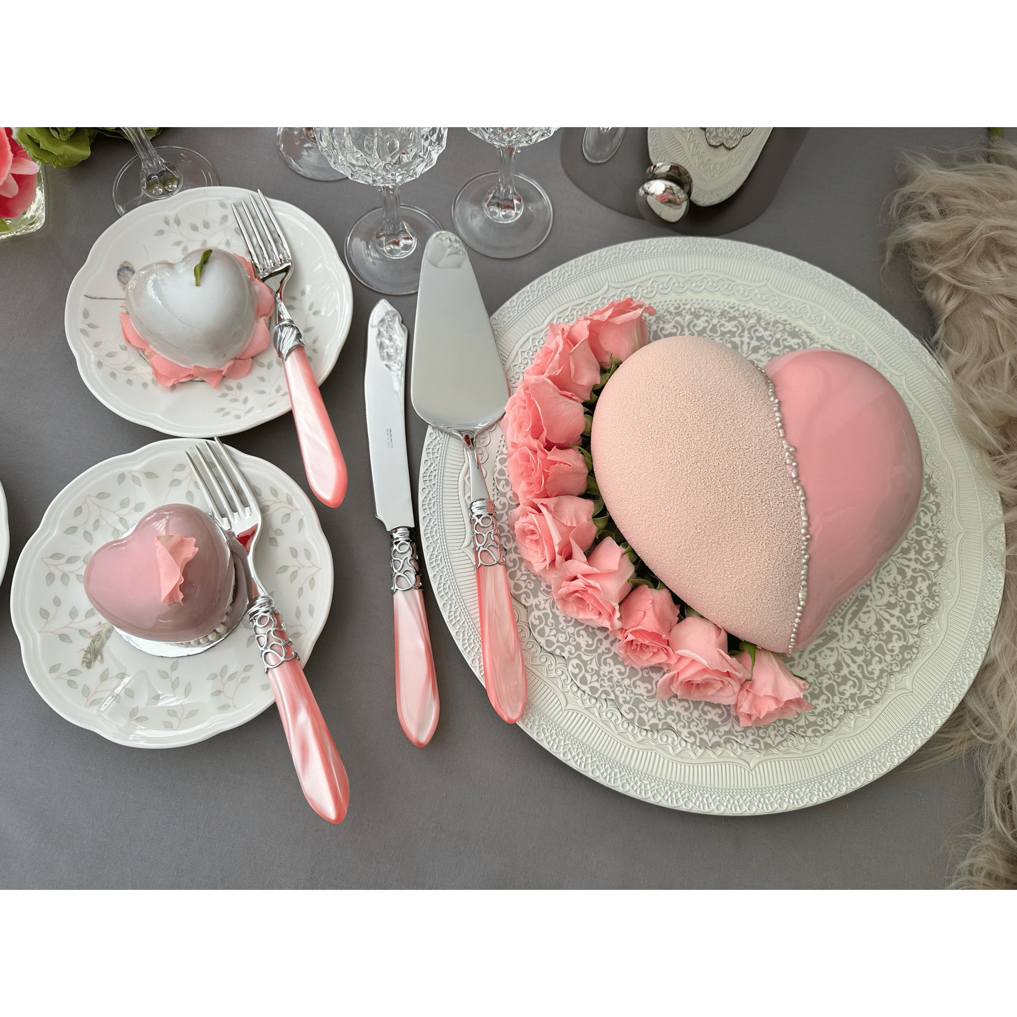 Falabella 5 Piece Place Setting - PINK BARBIE-Casa Bugatti USA