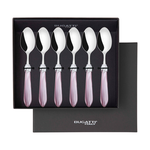 Falabella Brilliant 6 Piece Coffee Spoon Set in gift box - Lilac