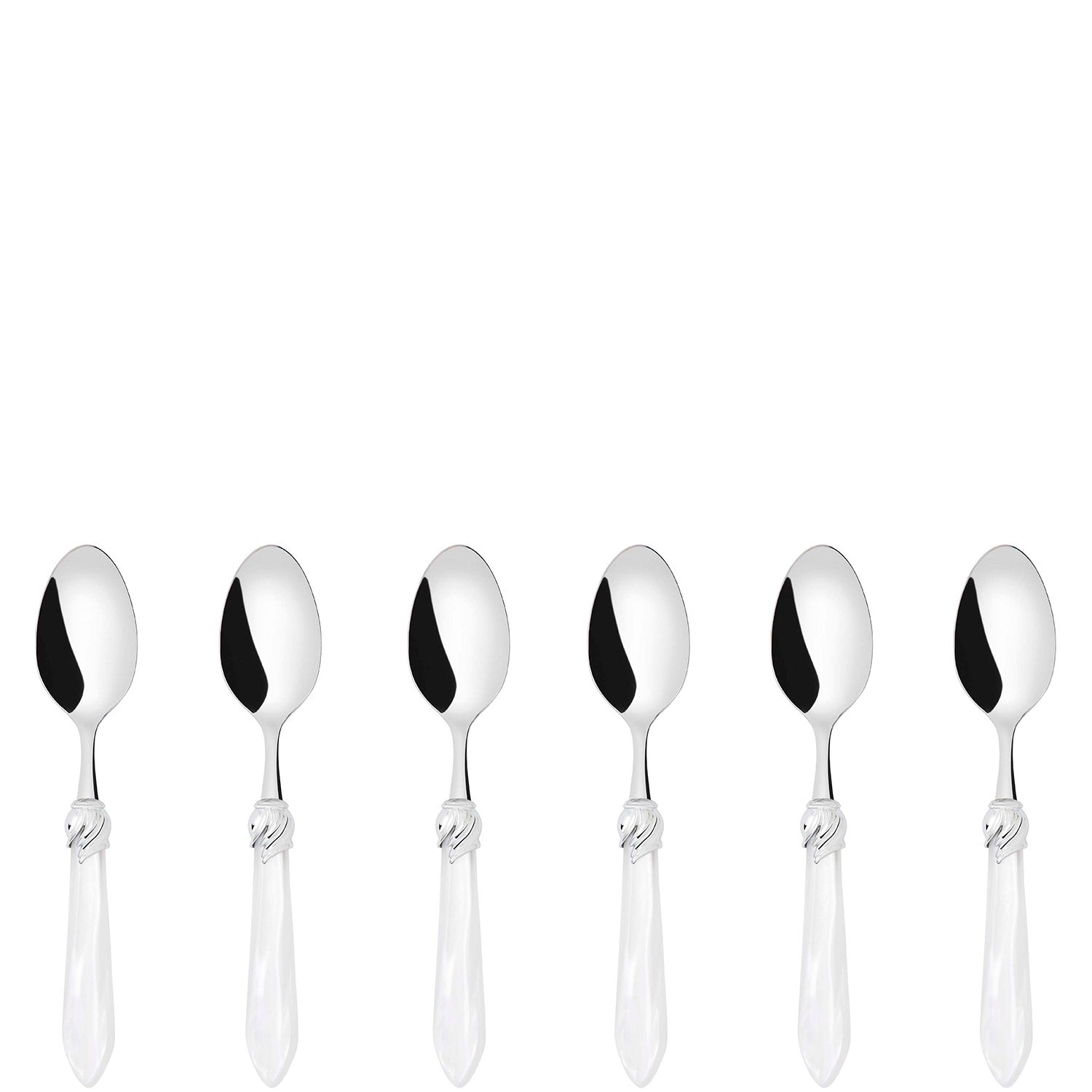 Falabella Brilliant 6 Piece Coffee Spoon Set in gift box - white