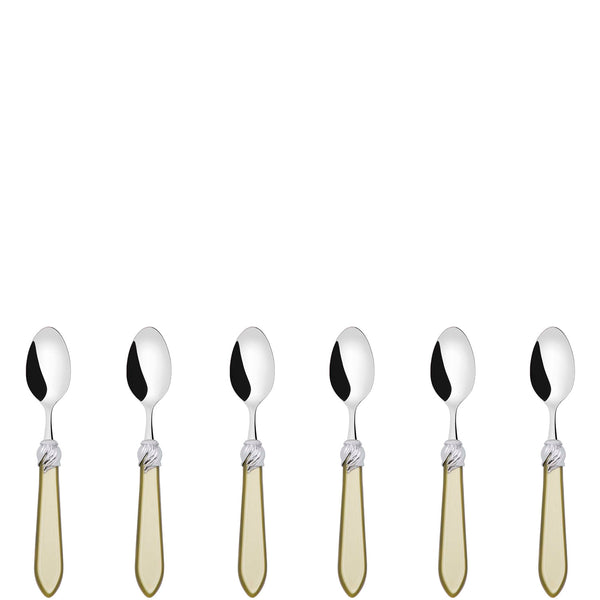 Falabella Brilliant 6 Piece Moka Spoon Set in gift box chartreuse green