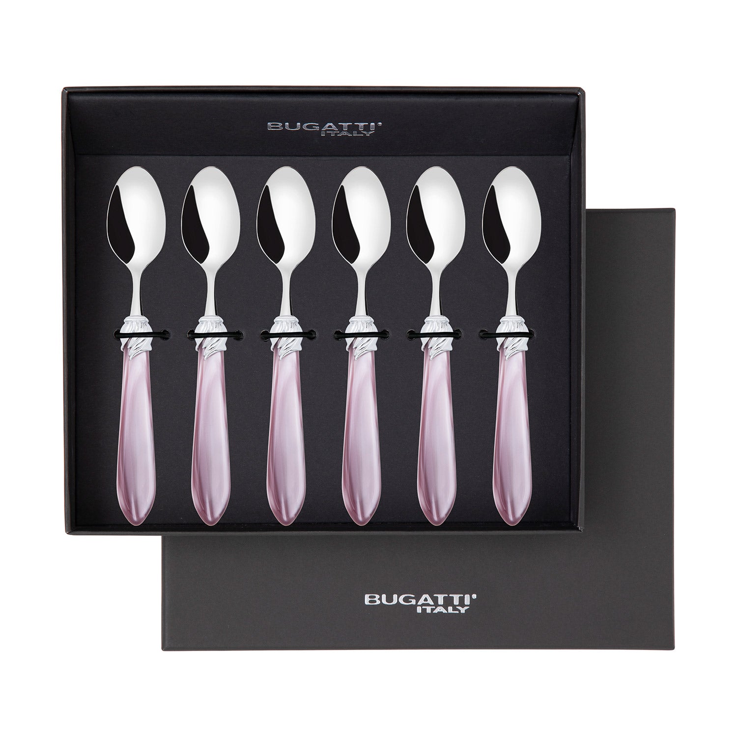 Falabella Brilliant 6 Piece Moka Spoon Set in gift box lilac