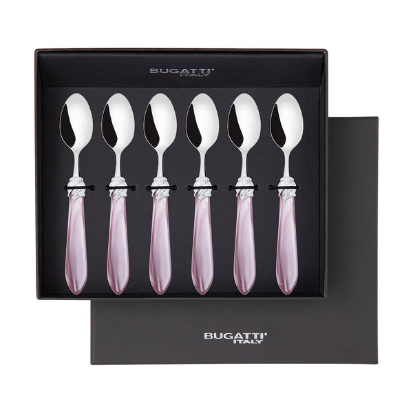 Falabella Brilliant 6 Piece Moka Spoon Set in gift box lilac