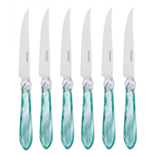 Falabella Brilliant 6 Piece Steak knife Set - Aqua