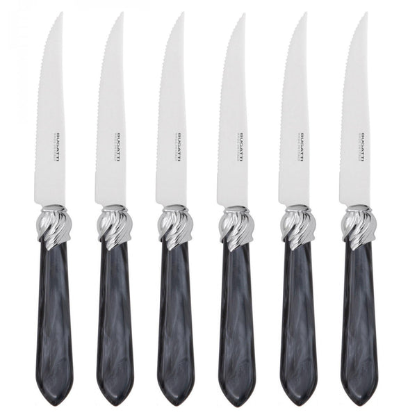 Falabella Brilliant 6 Piece Steak knife Set - Charcoal
