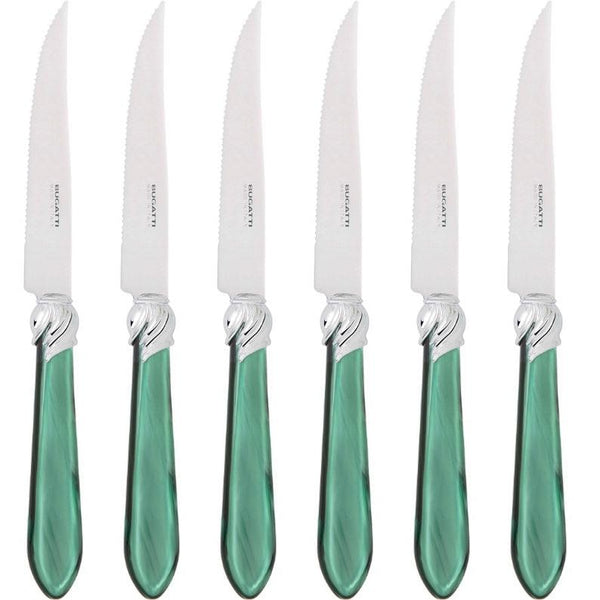 Falabella Brilliant 6 Piece Steak knife Set - Emerald Green