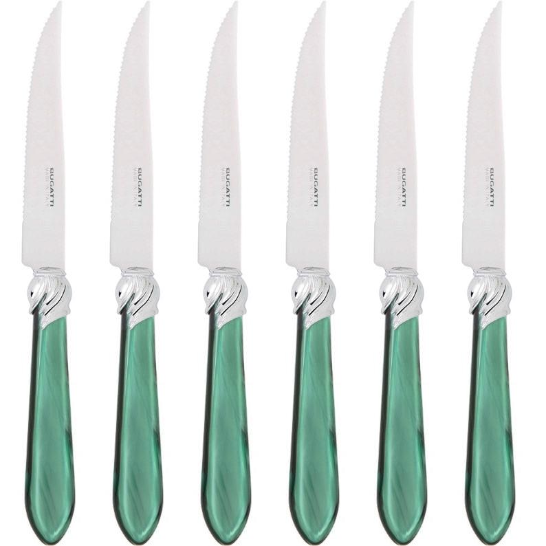 Falabella Brilliant 6 Piece Steak knife Set - green