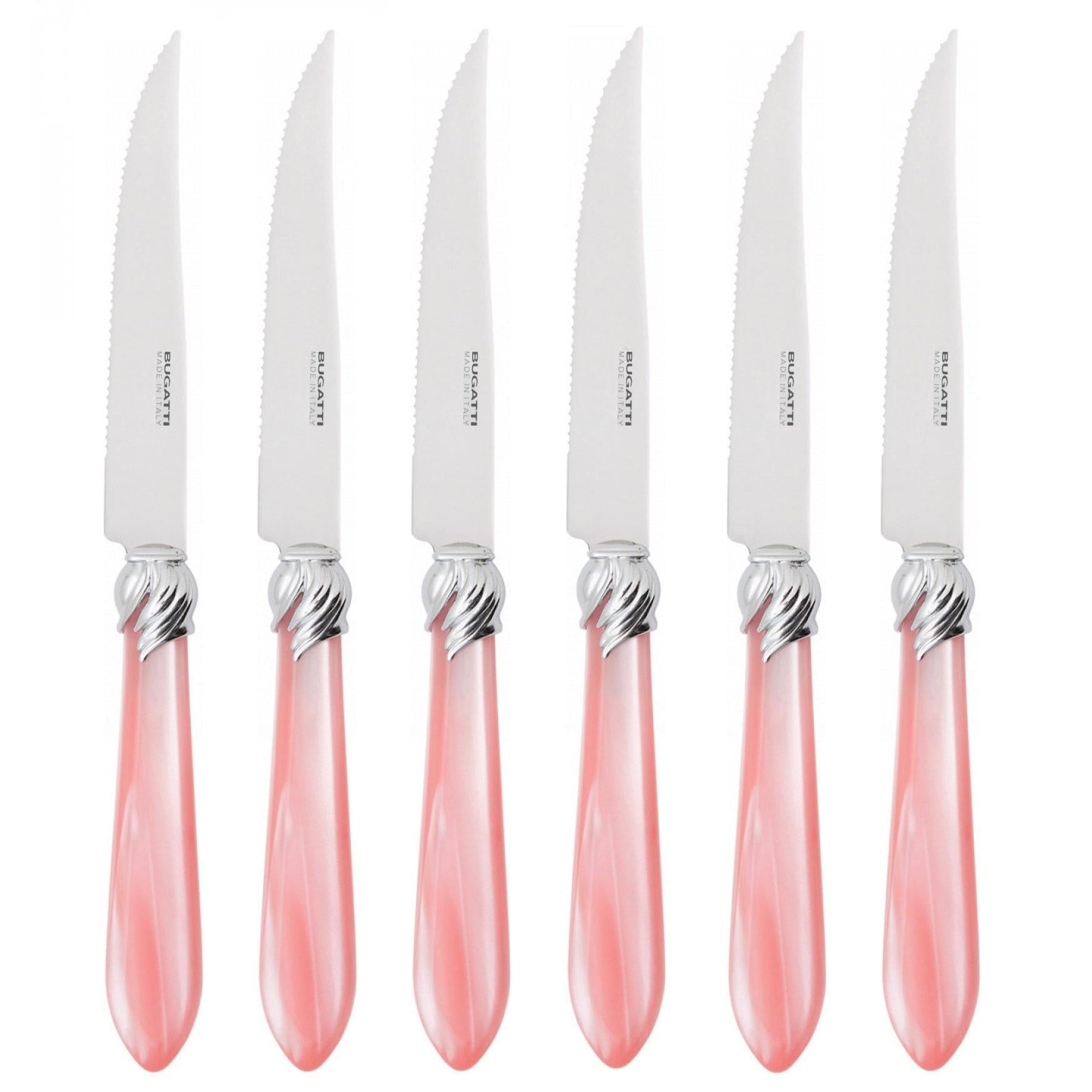 Falabella Brilliant 6 Piece Steak knife Set - pink