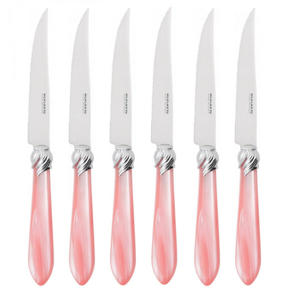 Falabella Brilliant 6 Piece Steak knife Set - Pink