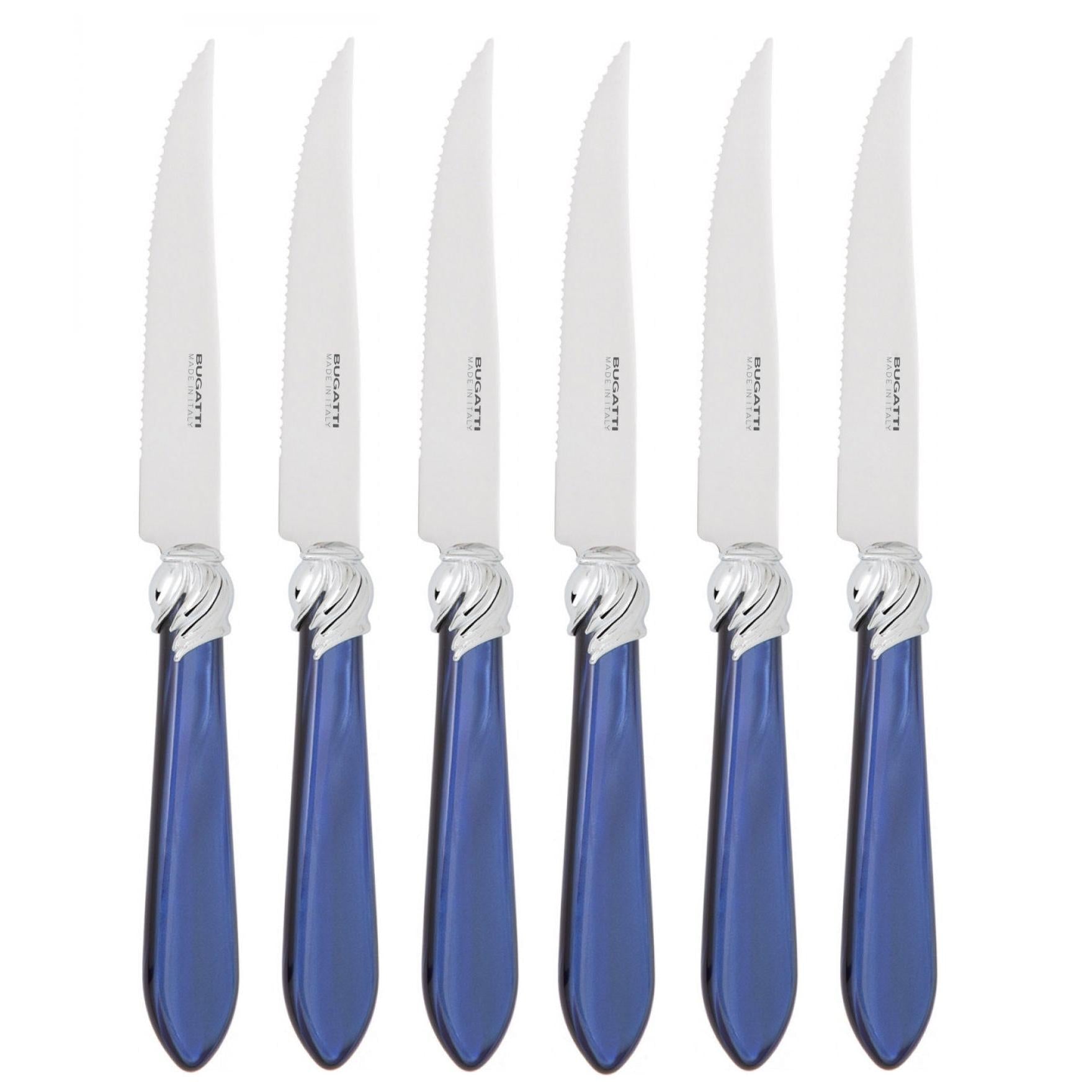 Falabella Brilliant 6 Piece Steak knife Set - royal blue