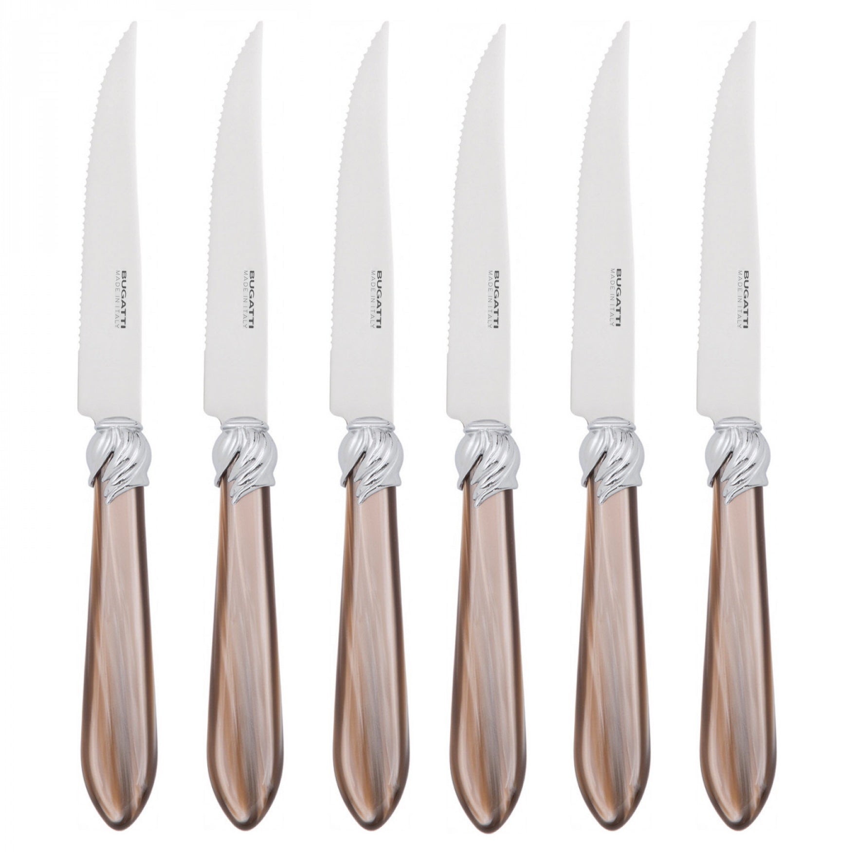 Falabella Brilliant 6 Piece Steak knife Set - taupe