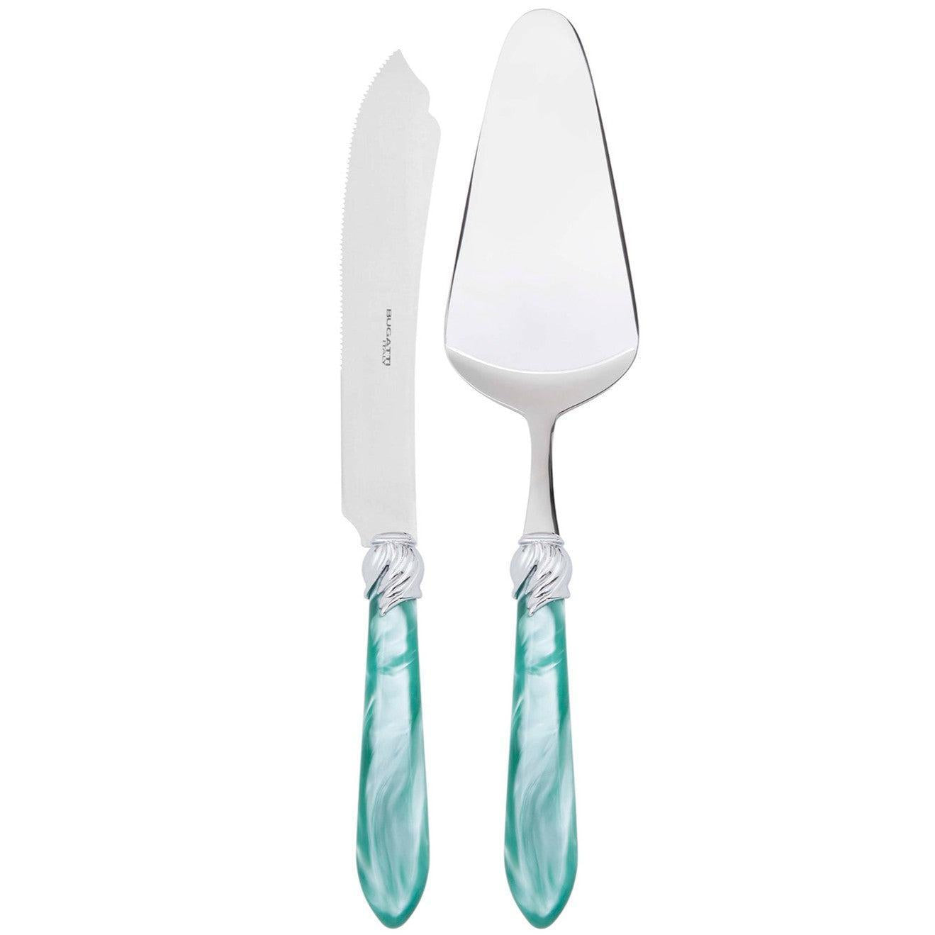Falabella Brilliant Cake Server in gift box - aqua