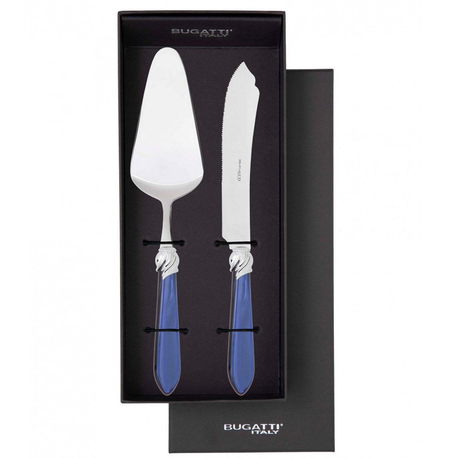 Falabella Brilliant Cake Server in gift box - royal blue