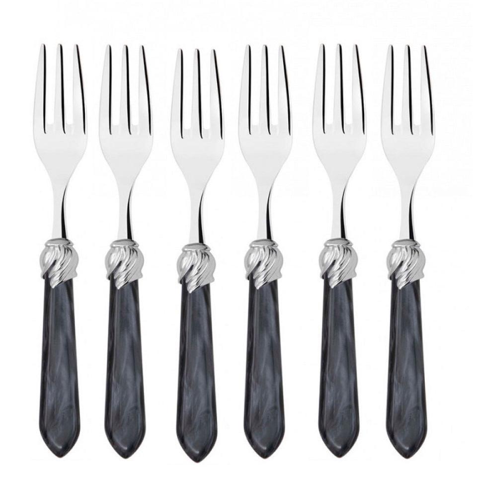 Falabella Brilliant Cocktail / Cake Fork Set in gift box - charcoal