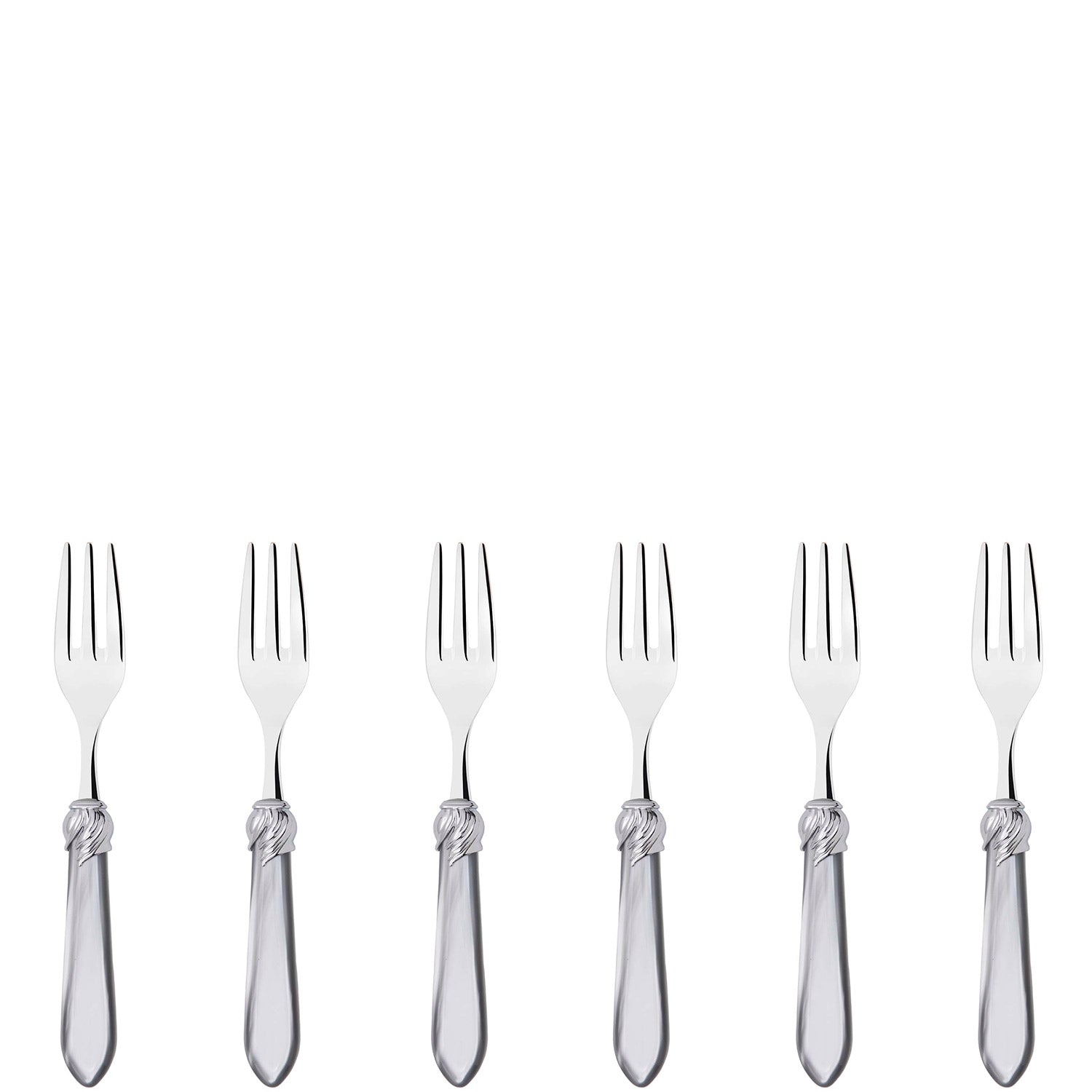 Falabella Brilliant Cocktail / Cake Fork Set in gift box - gray
