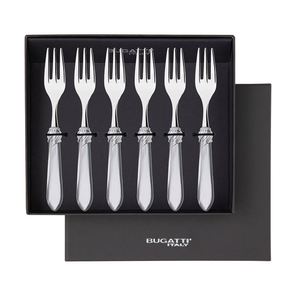 Falabella Brilliant Cocktail / Cake Fork Set in gift box - Gray