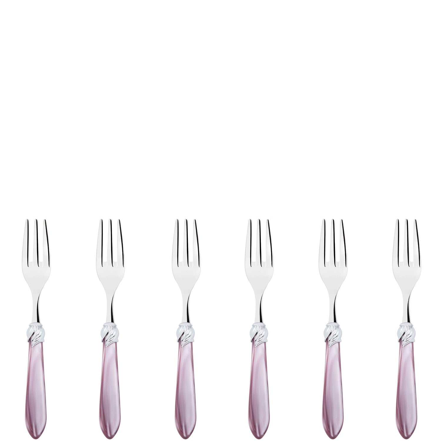 Falabella Brilliant Cocktail / Cake Fork Set in gift box - lilac
