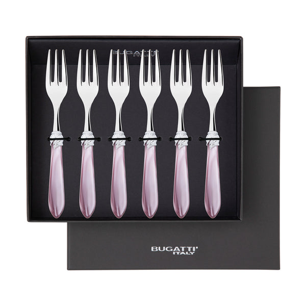 Falabella Brilliant Cocktail / Cake Fork Set in gift box - Lilac