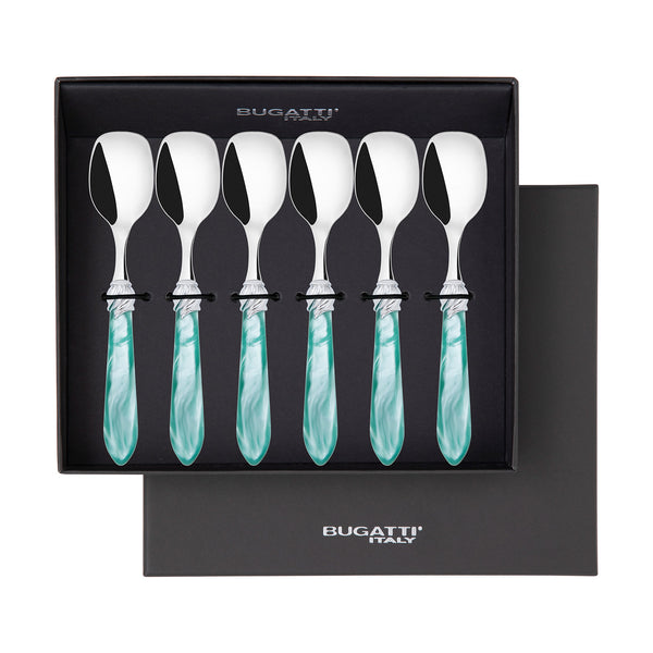 Falabella Brilliant Ice Cream Spoons Set in gift box - Aqua