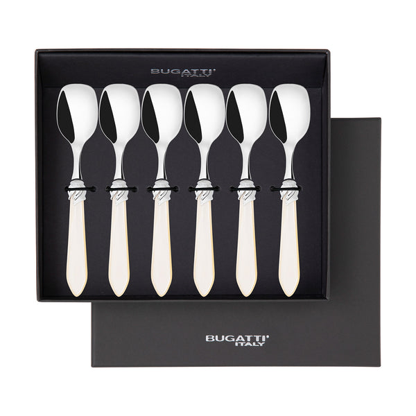 Falabella Brilliant Ice Cream Spoons Set in gift box - Ivory