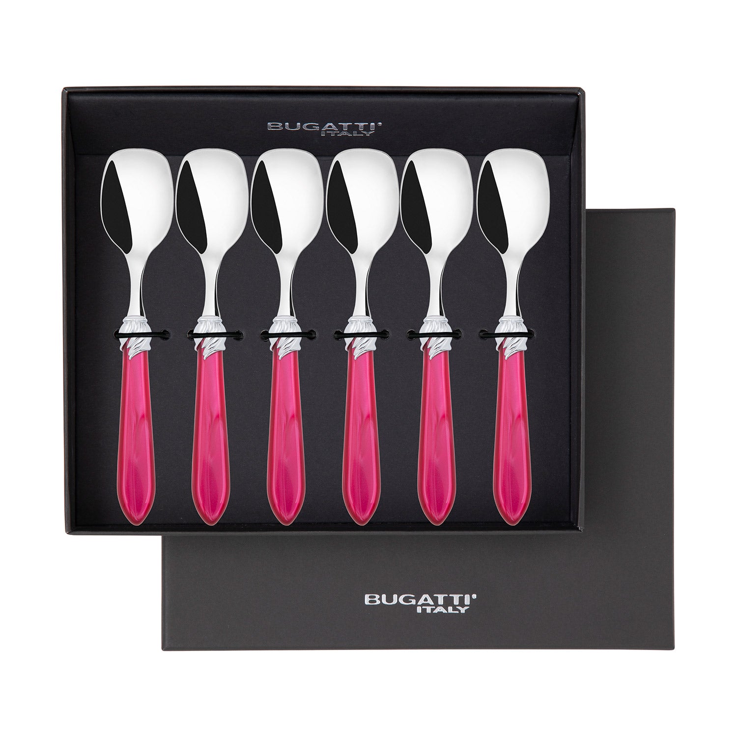 Falabella Brilliant Ice Cream Spoons Set in gift box - raspberry
