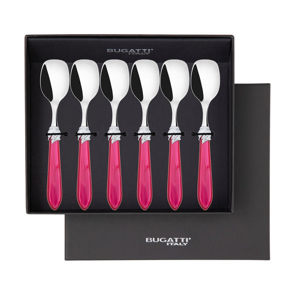 Falabella Brilliant Ice Cream Spoons Set in gift box - Raspberry