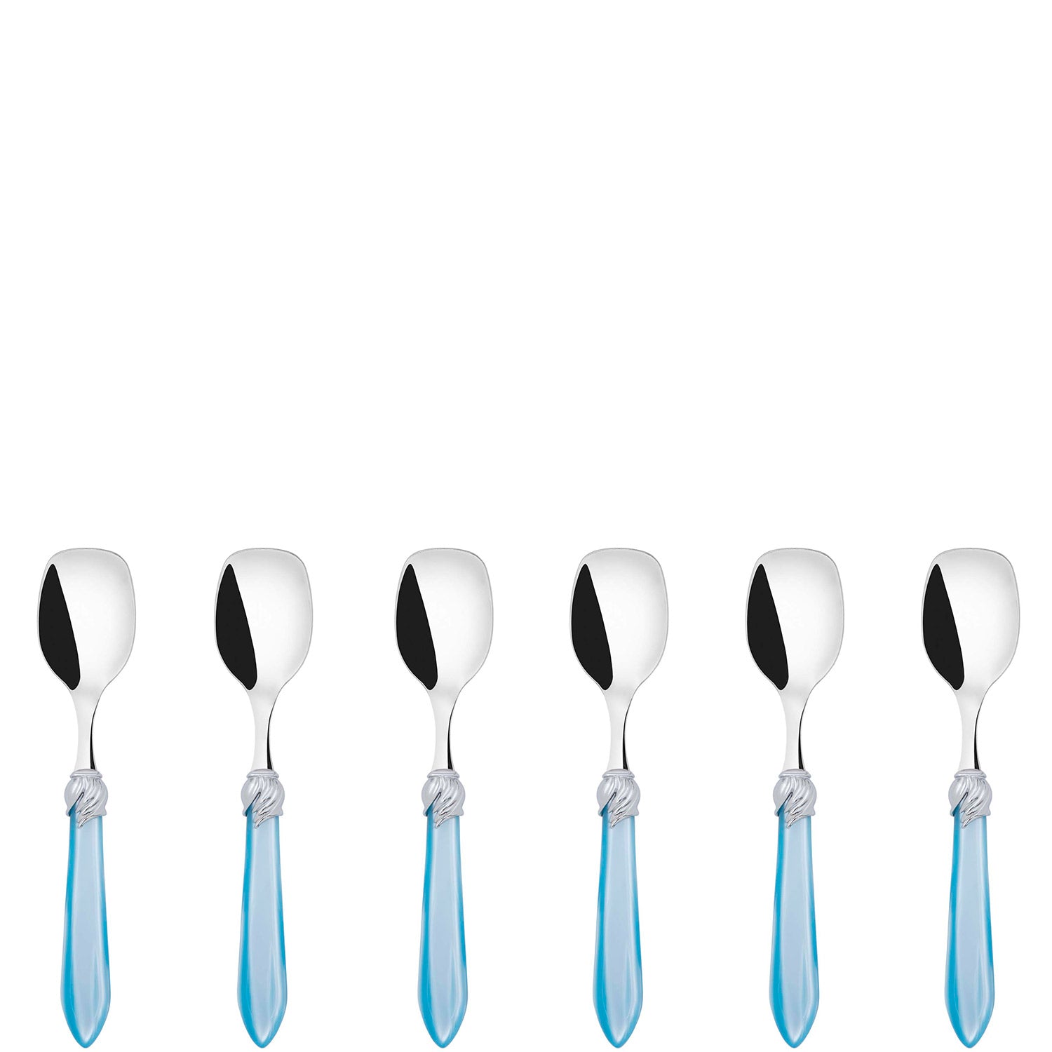 Falabella Brilliant Ice Cream Spoons Set in gift box - sky blue