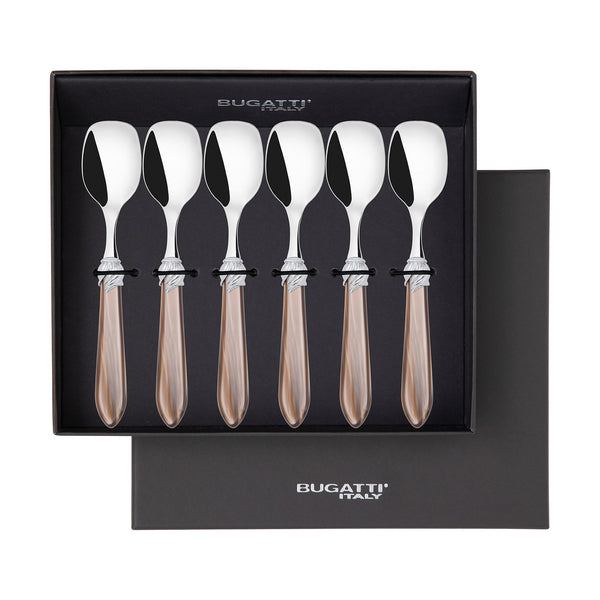 Falabella Brilliant Ice Cream Spoons Set in gift box - Taupe