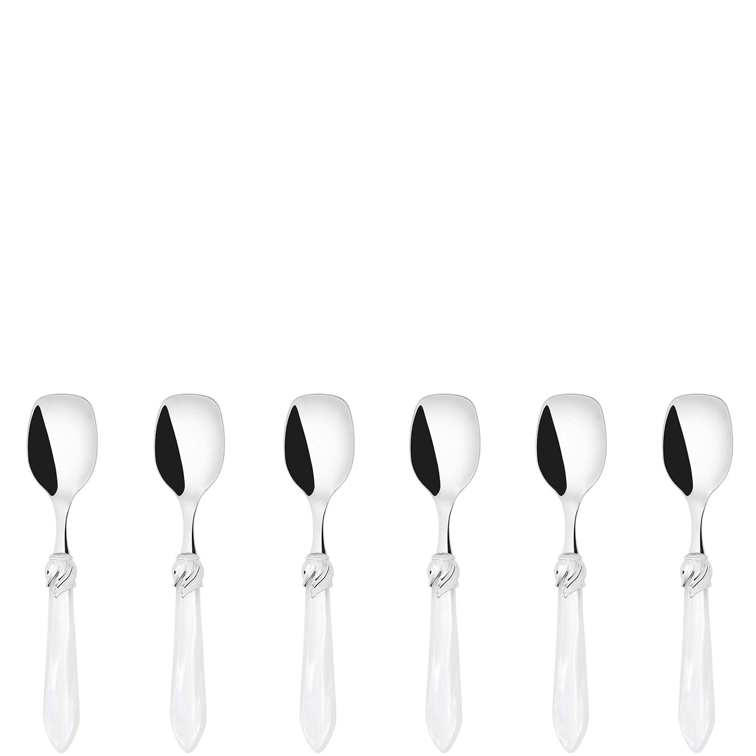 Falabella Brilliant Ice Cream Spoons Set in gift box - white