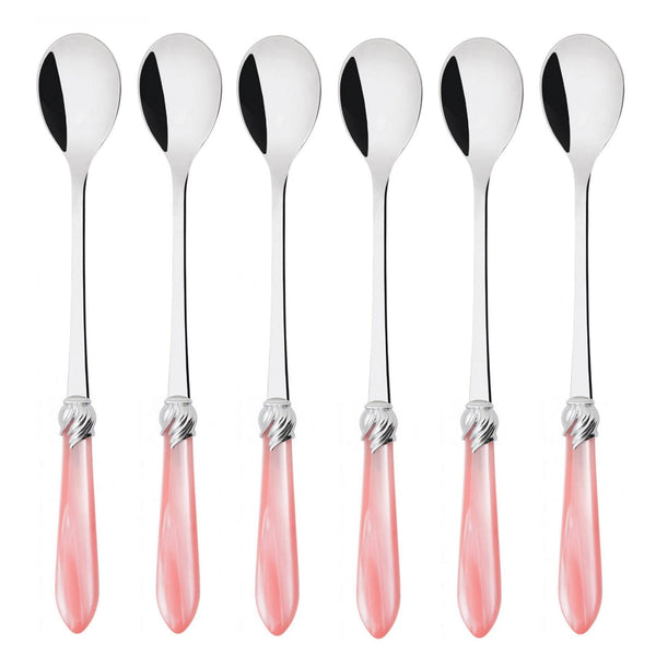 Falabella Brilliant Ice Tea / Cocktail Spoon Set - Pink
