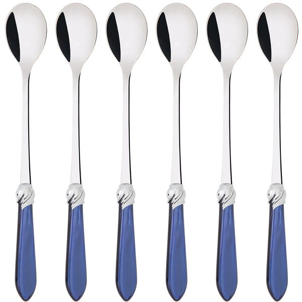 Falabella Brilliant Ice Tea / Cocktail Spoon Set - Royal Blue