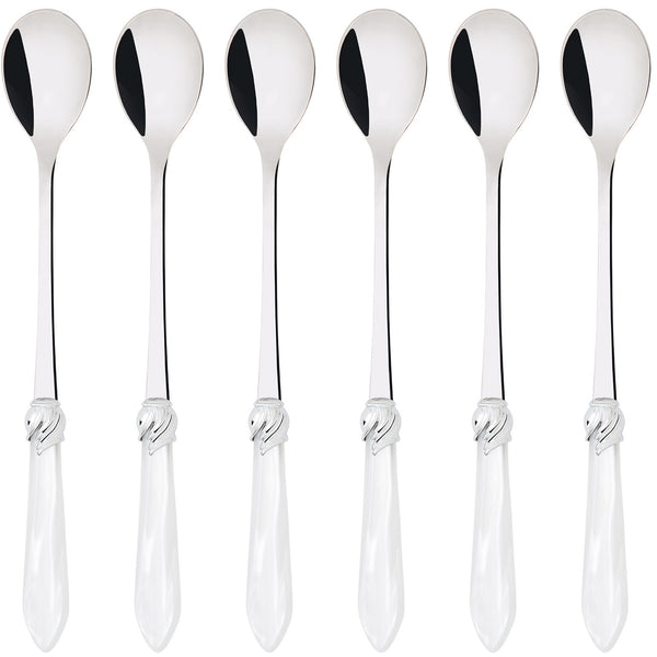 Falabella Brilliant Ice Tea / Cocktail Spoon Set - White