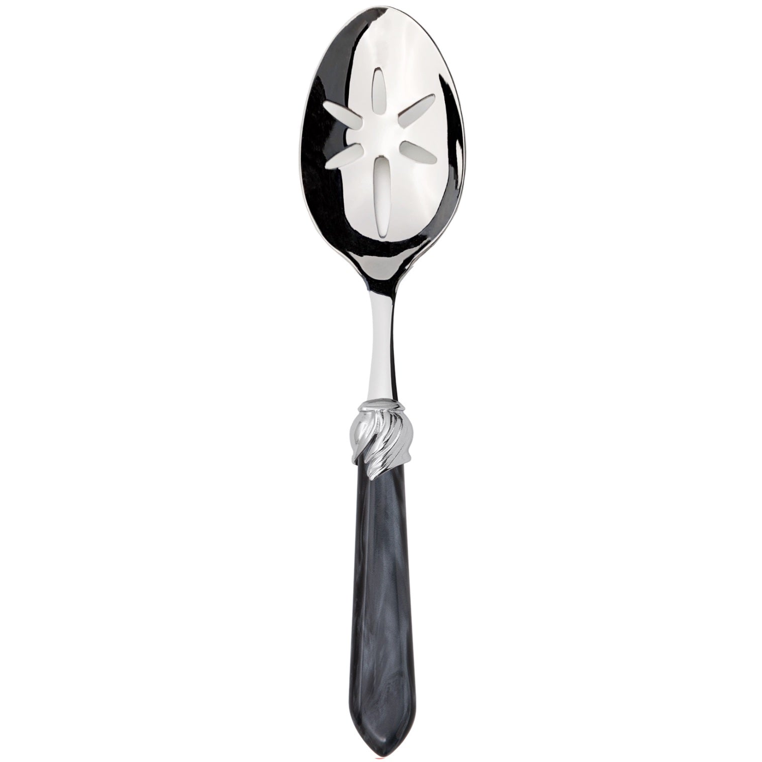 Falabella Brilliant Slotted Serving Spoon - Charcoal